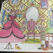 やっと半分終わった でも意外と飽きない i half finished it i do not get tired so much ロマンティックカントリー cocot おとなの塗り絵 大人の塗り絵 コ romantic country coloring books coloring pages