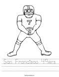 Free printable 49ers coloring pages for kids that you can print out and color. San Francisco 49ers Coloring Page Twisty Noodle