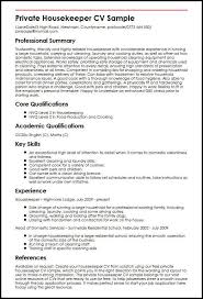 Housekeeping Resume Sample Best Resume Examples