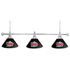 Coors Light 60 Inch 3 Shade Billiard Lamp For The Inside Pool Table Coors Light Pool Table Lighting Game Room Lighting