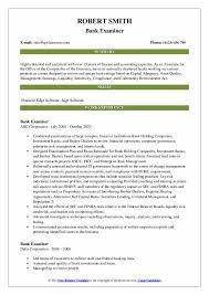 bank examiner resume samples qwikresume