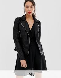 Y A S Tall Y A S Tall Leather Biker Jacket Biker Jacket Leather Jackets Women Jackets