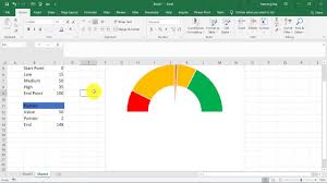 speedometer chart in excel 2019