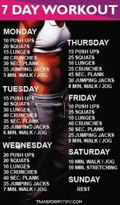 Pinterest Yarenak67 7 Day Workout Plan 7 Day Workout At Home Workout Plan