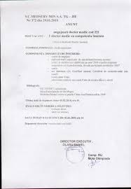 Pentru detaliile legislative amintite vă rugăm să ne contactaţi şi vă vom răspunde cât mai repede posibil. Anunt Angajare Doctor Medic Medserv Min S A