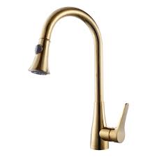 Ula kitchen faucets brushed gold stainless steel 360 rotate kitchen faucet deck mount cold hot water sink mixer taps torneira. Brushed Gold Kitchen Faucet Shop Fontanashowers Large Gold Faucet Selections 871 Faucets To Choose From Mora Deck Mounted Gold Finish Kitchen Sink Faucet With Pull Down Sprayer At Fontanashowers Com Gold Undermount