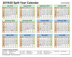 Week Numbers Fiscal Year 2019 2020 Excel Calendar Printable Calendar Template Calendar Printables