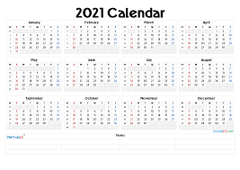 Free printable yearly calendar 2021. Free Cute Printable Calendar 2021 2021 Free Printable
