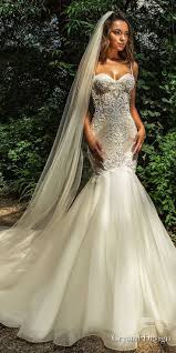 Crystal Design 2018 Sleeveless Spaghetti Strap Sweetheart Neckline Heavily Embellished Bodice Wedding Dresses Mermaid Wedding Dress Mermaid Style Wedding Dress