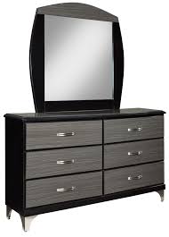 Black And Grey Dresser Set Decker Two Tone Dresser Mirror Set By Standard Furniture Wolf Furniture Grey Dresser Dresser With Mirror Bedroom Black