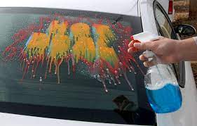 To remove adhesive from car windows, pour some rubbing alcohol onto a couple of cotton balls and press it onto the sticker. Dr Paint Extra Broad Tippaint Marker