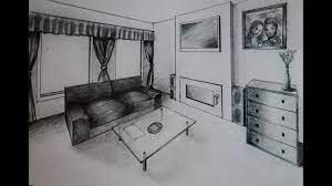 How To Draw Living Room With Fireplace Two Point Perspective Youtube Living Room Photos Drawing Room Design Living Room Styles