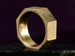 1960s Wide Octagonal Band Vintage Wedding Band Mens Wedding Bands Band