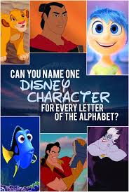 Learn, play and explore with our games, apps, songs, clips, print and colour, craft and more. Can You Name A Disney Character For Every Letter Of The Alphabet