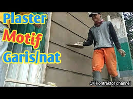 Membuat cat rumah dari yang harga paling murah sampai mahal sekalipun. Cara Plaster Dinding Motif Garis Garis Nat Youtube