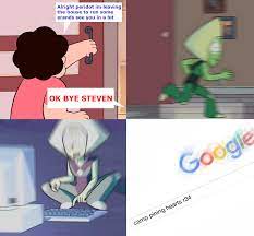 Ok Bye Steven Ok Bye Mom Steven Universe Characters Steven Universe Funny Steven Universe Memes