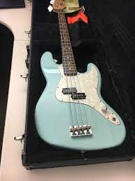 I purchased a second hand fender squier jazz bass for £90. Mark Hoppus Signature Bass Came To Work With Me Today Blink182