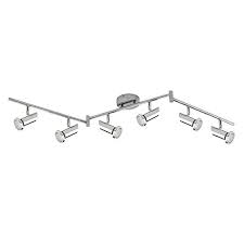 E 2x 5 w gu10 led leuchtmittel bad deckenleuchte in nickel matt & chrom, flurlampe, wc lampe, deckenlampe, deckenspots, spots schwenkbar. Deckenleuchten 3000k Warmweiss Nickel Matt Chrom Deckenstrahler I Strahler Trango Modern Design 6 Flammig Geschwungene Dimmbare Led Deckenleuchte I Deckenlampe Tg3133 Mit 6x 5 Watt Led Module Beleuchtung