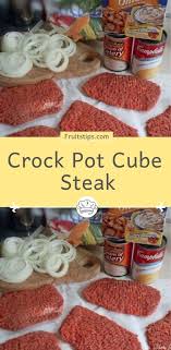 Add beef soup base, and browned cube steaks. Crock Pot Cube Steak Cube Steak Crock Pot Recipes Beef Cube Steak Recipes Crockpot Cube Steak