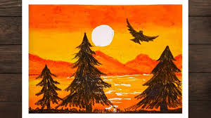 Watch this drawing video things used1. How To Draw Scenery Of Sunset With Oil Pastel Sunset Scenery For Begin Pastel Sunset Oil Pastel Sunset Oil Pastel