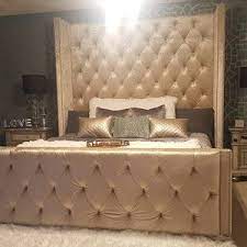 Maybe you would like to learn more about one of these? Tufted Velvet Platform Bed King Extra Large Wide Bed Diamond Tufted Bed Frame Tall Headboard Storage Bench And Ottoman Choose Fabric Custom Tufted Headboard Bed Tufted Bed Tufted Upholstered Headboard