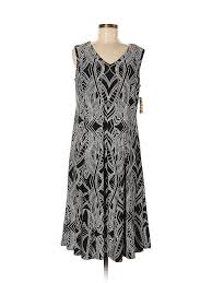 Jm Collection Casual Dress A Line Black Animal Print Dresses Used Size Medium In 2020 Animal Print Dresses Dresses Print Dress