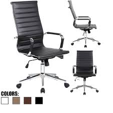 Amazon Com 2xhome Black Eames Modern High Back Tall Ribbed Pu Leather Swivel Tilt Adjustab Adjustable Office Chair Adjustable Chairs Conference Room Chairs