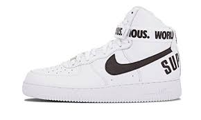 The classic af1 tooling is finished in black. Nike Mens Air Force 1 High Supreme Sp White Black Leather Buy Online In Bermuda At Bermuda Desertcart Com Productid 72467609