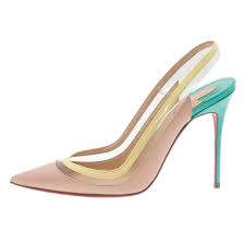 Christian Louboutin Tricolor Paulina Slingback Sandals Size 39