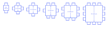 Universal spacing and height dimensions. Square Table Sizes Dimensions Drawings Dimensions Com