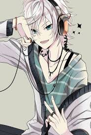 Anime Boy White Hair Headphones White Jacket Blue Eyes Rings Anime Guys Please Tell Me The Name Of Anime Boy With Headphones Cute Anime Guys Anime Guys