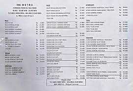 Menu Rm Metro Chinese Food Seafood Gedebage Bandung Kuliner Traveloka