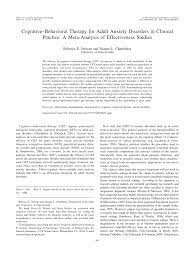 We did not find results for: Pdf Cognitive Behavioral Therapy For Adult Anxiety Disorders In Clinical Practice A Meta Analysis Of Effectiveness Studies
