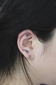 Ear tattoos are very unique tattoo design and are often done with minimalistic and cute tattoo design, to make you look more beautiful and attractive. Helix Ear Tattoo Ideas Ear Tattoo Lip Tattoos Small Tattoos