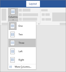 As a workaround, we would suggest you open the document in word, then edit columns. Create Newsletter Columns Word