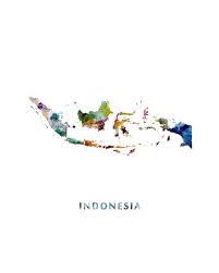 Indonesia Map Watercolor Print Jakarta Indonesia Poster Etsy In 2021 Watercolor Print Map Art Ilustration Art
