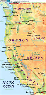 Alphabetical list of all 50 states numbered. Map Of West Coast Usa Region In United States Usa Welt Atlas De