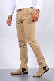 Pantalon Habille Homme Beige 967