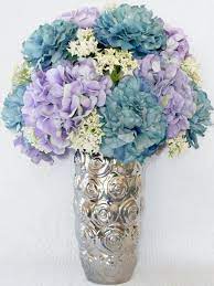 Artificial Flower Arrangement Teal Peonies Lavender Etsy Flower Arrangements Diy Artificial Flower Arrangements Silk Peonies Arrangement