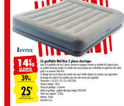 Offre Lit Gonflable Mid Rise 2 Places Electrique Intex Chez Carrefour