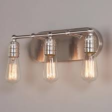 Minimalist Edison Vanity Light 3 Light Bathroom Light Fixtures Rustic Bathroom Lighting Chrome Bathroom Fixtures