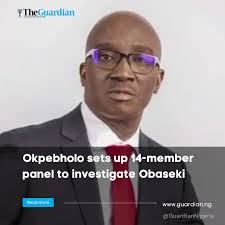 The Edo State Governor, Monday Okpebholo, has constituted a 14-member state  Assets Verification Committee to probe the administration of former  governor Godwin Obaseki. A statement by the Chief Press Secretary to the