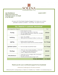 Browse Our Printable Gardening Quotation Template Commercial Landscaping Landscape Maintenance Lawn Service