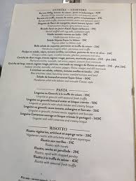 Menu Picture Of La Mome Cannes Tripadvisor