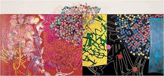 Nancy Graves Footscray 1985 Oil Acrylic And Glitter On Canvas With Painted Aluminum Sculpture Glitter On Canvas Art Design Painting