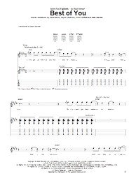 It's about the refusal to be taken advantage of by something that's bigger than you, or someone you're in love with. Best Of You Sheet Music Foo Fighters Guitar Tab