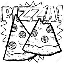 Doodle Style Pizza Illustration With Two Slices And Text Message In Format Stock Vector 16929435 Pizza Drawing Doodles Doodle Illustration