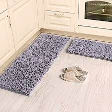 Whether you're looking for kitchen rugs, living room rugs, bathroom rugs or rugs for another room or the hallway, the most important thing to consider is size. Ustide 2 Piece Kitchen Rug Set Soft Shag Chenille Rug Grey Bathroom Mats Anti Slip Absorbent Floor Rugs Carpet Buy Online In Grenada At Grenada Desertcart Com Productid 180245084