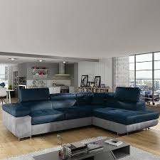 Pour des weekends festifs en famille ou entre amis, sous le signe de la convivialité. Canape D Angle Convertible Avec Coffre De Rangement Canape Bleu