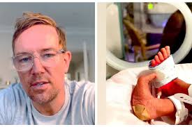 Simon Thomas says it's 'really weird' coming home without his baby daughter 